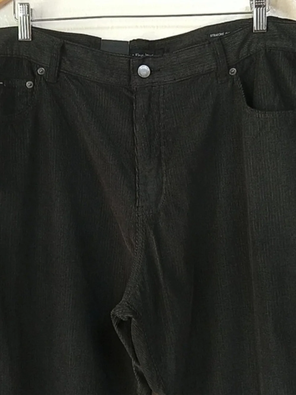 Calvin Klein Jeans Black Corduroy Straight Leg Pants – Men's 40x32